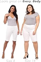 Vista 4 de Rekucci - Shorts cómodos sin botón ni cierre para mujer