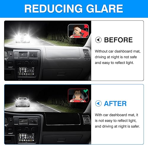 Vista 97 de Autorder Alfombrilla para tablero de instrumentos para Toyota 4Runner 1990-1995, accesorios para camioneta, cubierta de salpicadero, alfombrilla