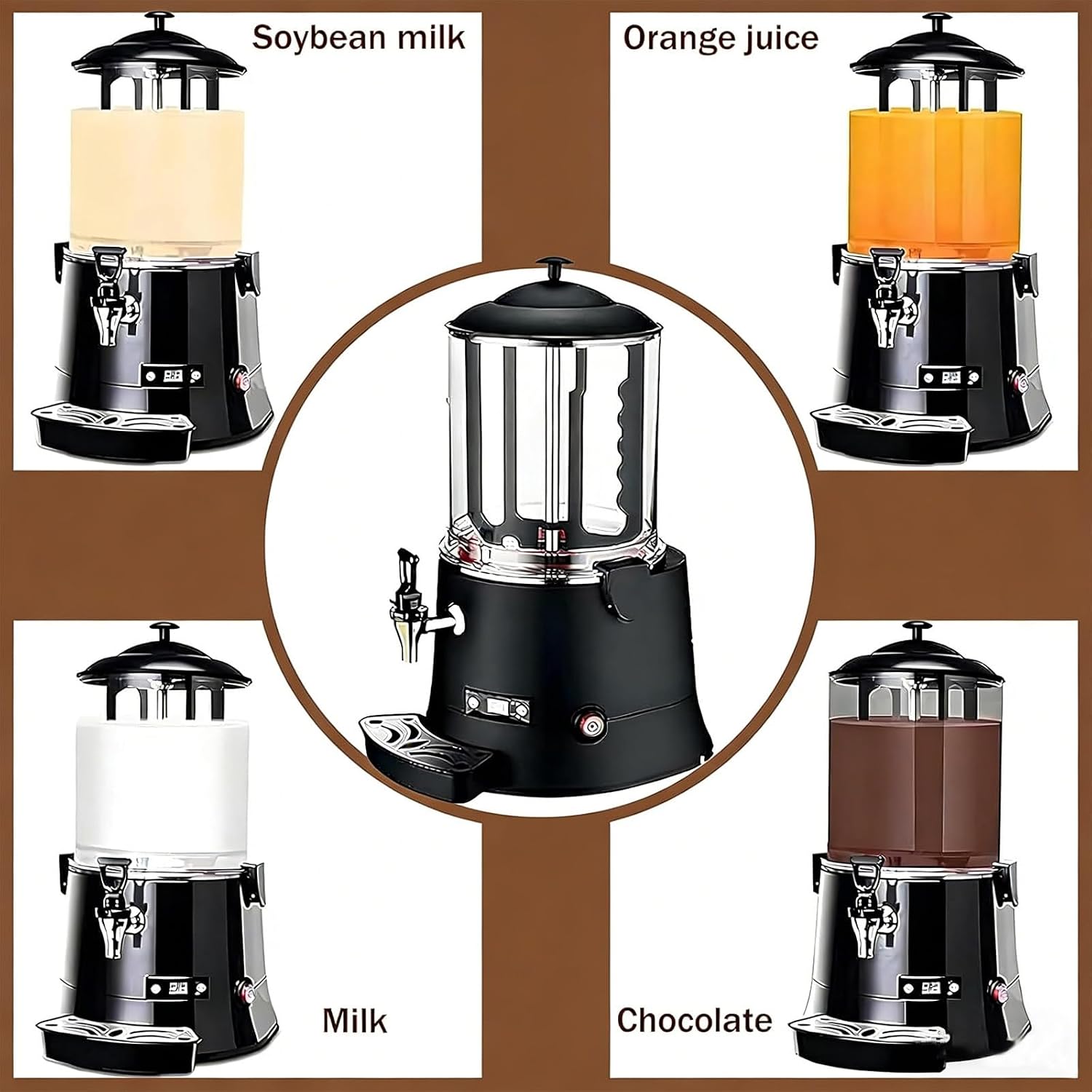 Electric Hot Chocolate Dispenser with Stirring,10L Adjustable Temp Melting for Commercial and Hone Use