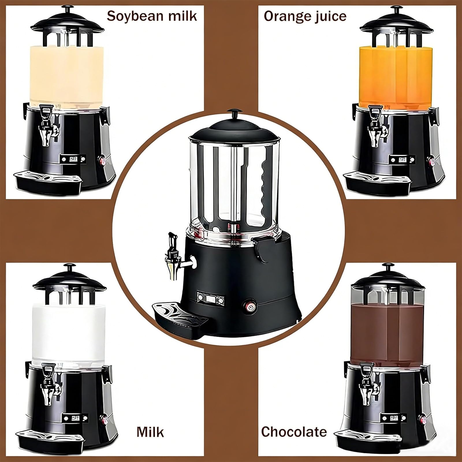 Máquina Comercial para Calentar y Mezclar Chocolate, Calentador eléctrico de Bebidas para Leche, té y café. 10L