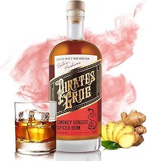 Smokey Ginger Spiced Rum by Pirate's Grog Rum | Premium Five Year Aged Golden Sipping Rum Flavoured With Fresh Ginger and Smoked Chipotle | 37.5% ABV 70cl
