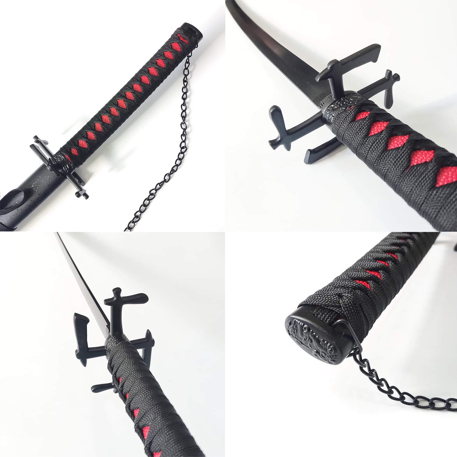 COSWOR 40.2" Anime Katana Kurosaki Ichigo's Tensa Zangetsu Samurai Sword New Edition for Cosplay, Collection