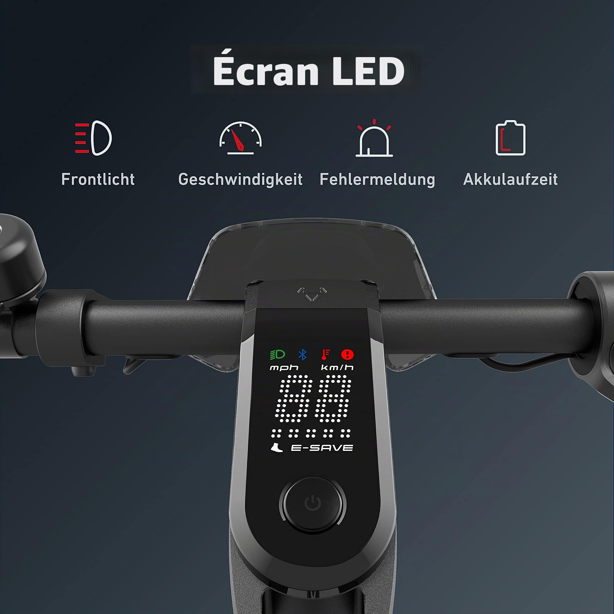 NIU KQi2 Pro Trottinette électrique Pliable avec autorisation de Circulation sur Route (Max. 20 km/h, portée jusqu'à 40 km et pentes 15%, pneus pneumatiques 10", Double système de freinage, Charge