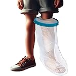 Tideshake - 100% Waterproof Kid Leg Cast Cover for Showering, Reusable Kid Short Leg Cast Protector, Cast Covers for Shower Leg, Cast Bag for Shower, Cast Cover for Showering Foot (18inch)