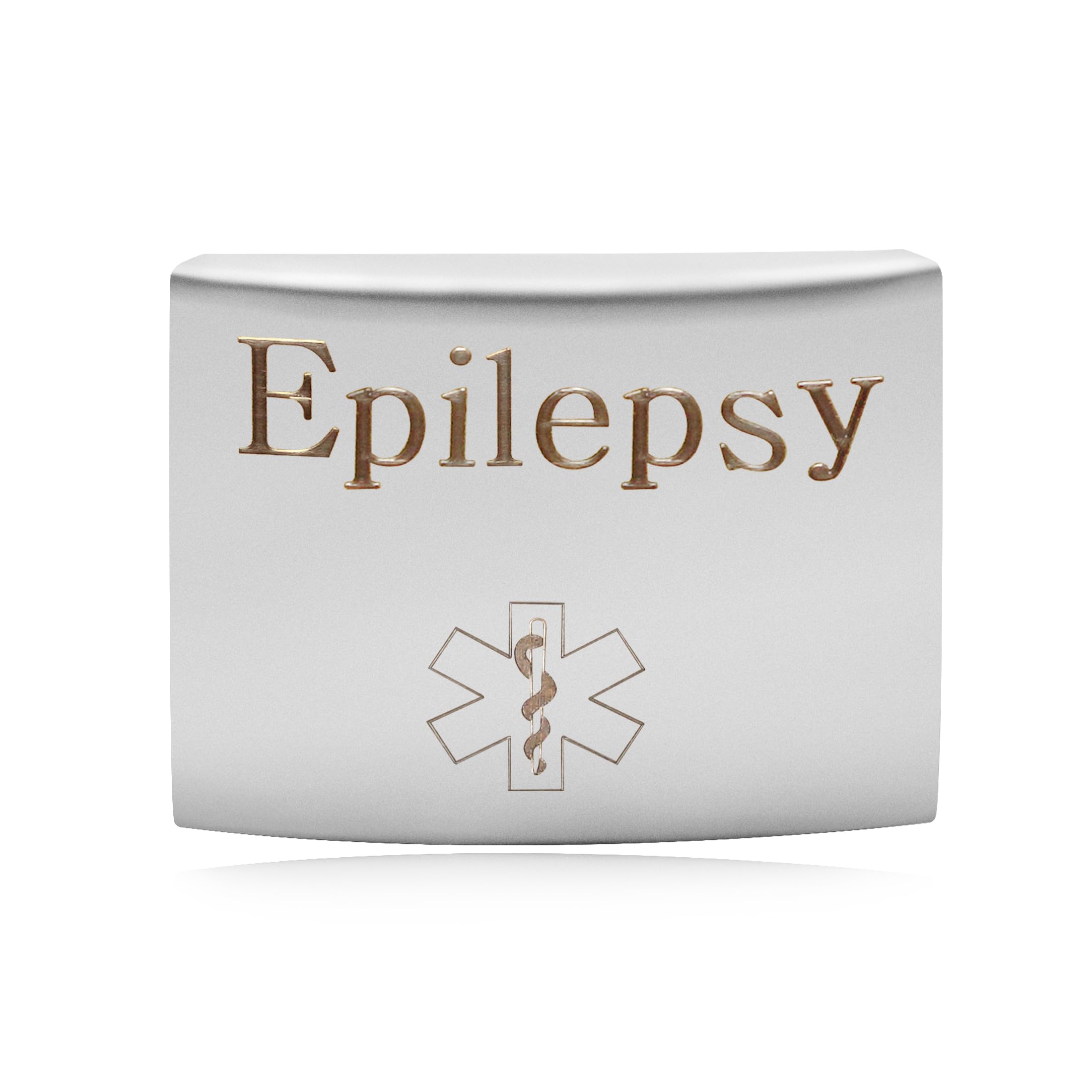 JunyiDIY Epilepsy Identity Tag Suitable for Apple Watch Band | White Medical Alert ID for Men Women | Essential Emergency Jewelry for Sons Daughters Y4313