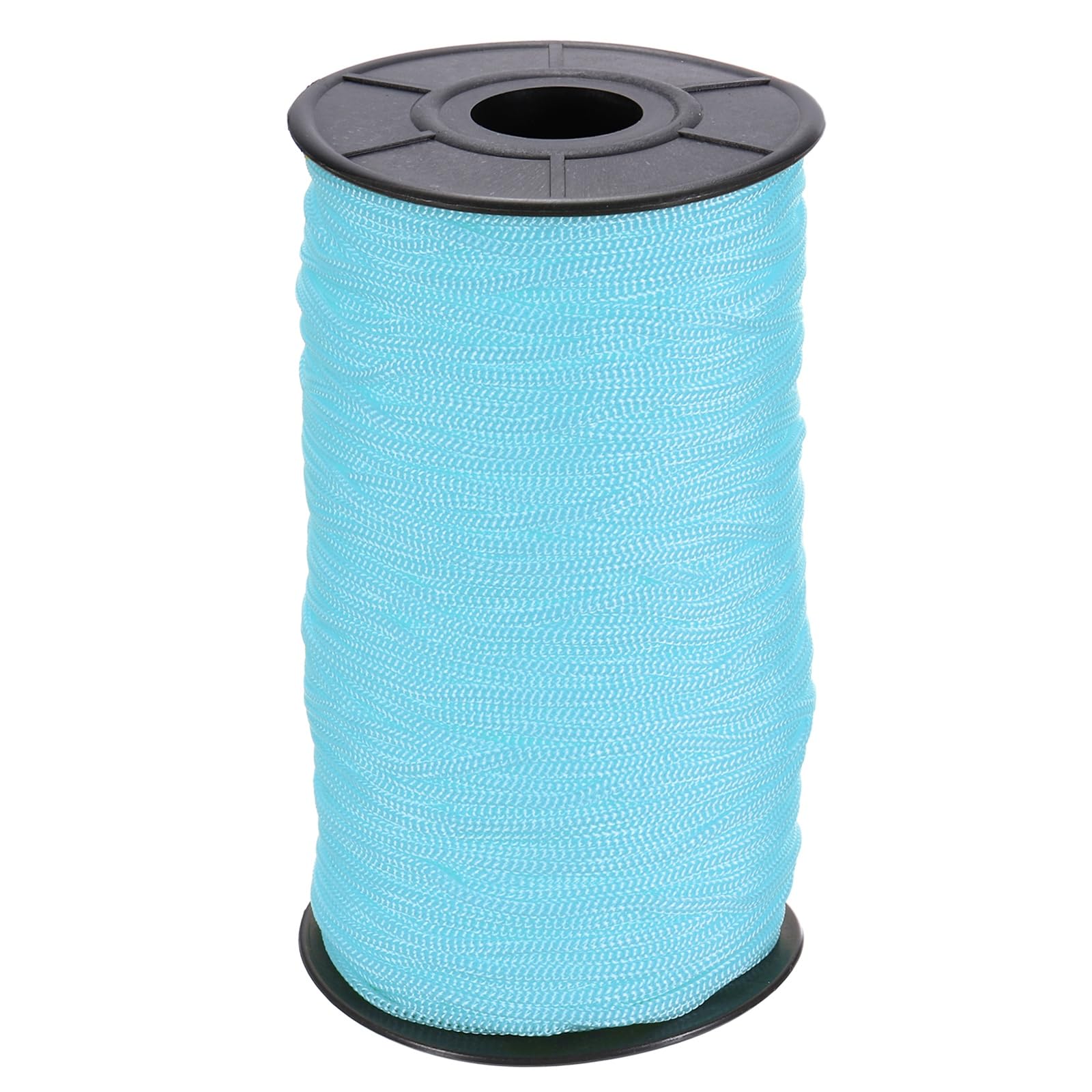 Cordon en polyester pour macramé bleu clair fil tressé 3mm tricot loisirs créatifs