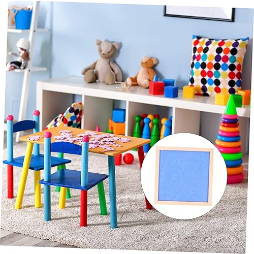 Miniatura 9 de TEHAUX Tablero de mensajes con marco de madera, tablero de anuncios autoadhesivo, tablero de fotos de fieltro, tablero de corcho enmarcado, tablero