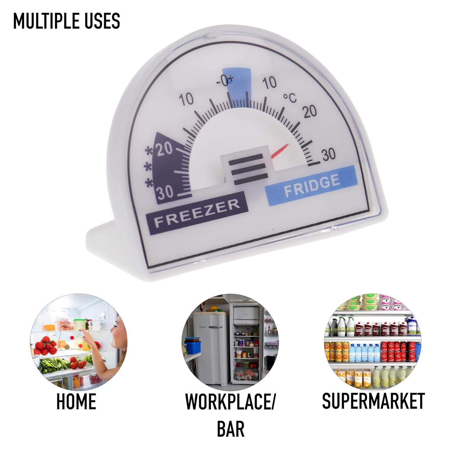 Refrigerator Thermometer for Fridge Freezer with Recommended Fridge Freezer Thermometer Temperature Zones Cooler Chiller