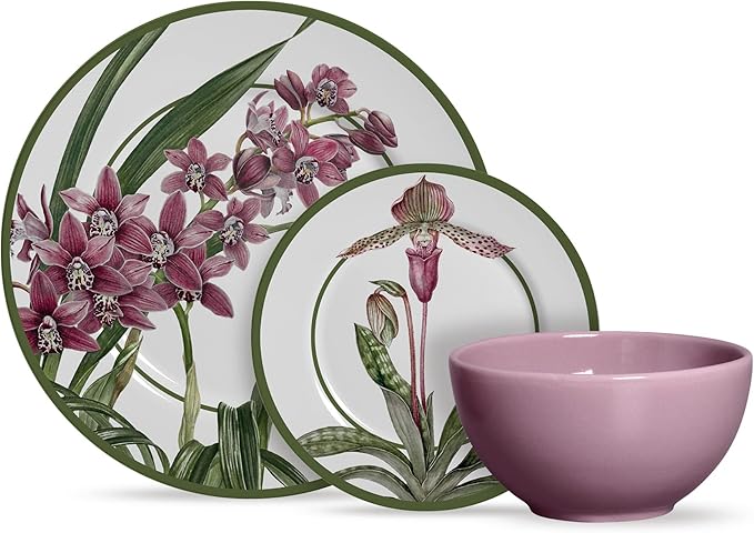 Aparelho de Jantar 12 peças Alleanza Orquídeas Menor preço em Aparelho de Jantar 12 peças Alleanza Orquídeas