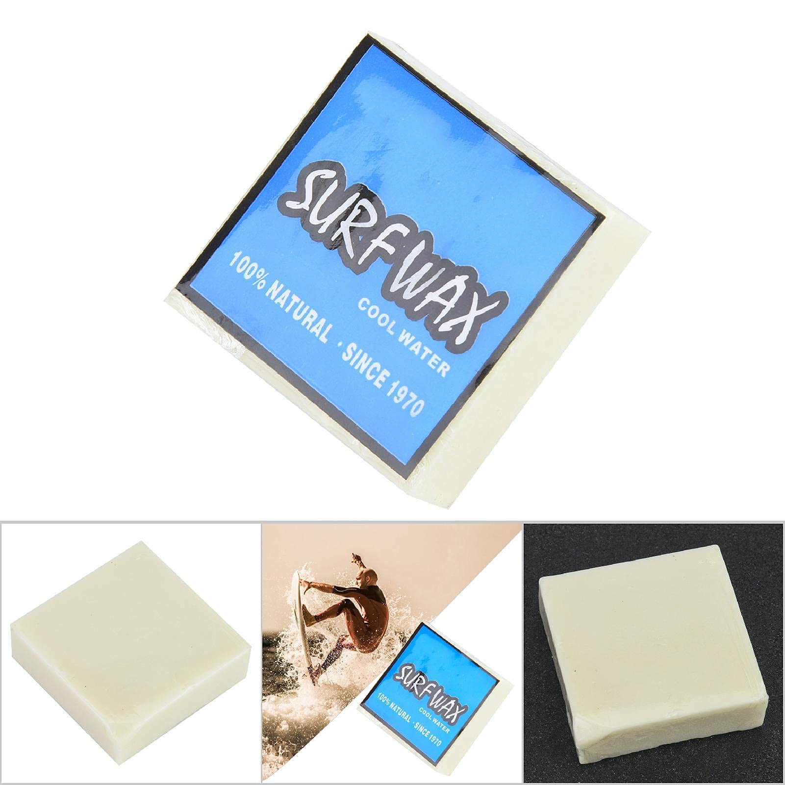 Alomejor Surfboard Wax Antideslizante Cera para Skateboard Skimboard (Blue)
