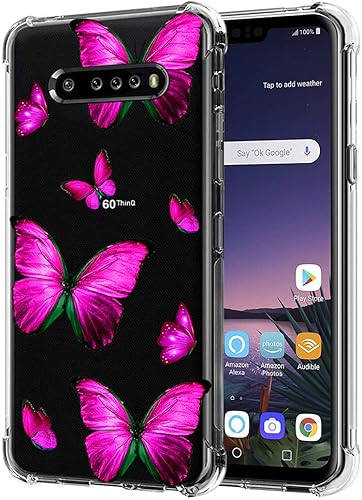 Miniatura 4 de Funda para LG V60 ThinQ 5GLG V60LM-V600 Linda funda, transparente y flexible parachoques TPU de goma suave funda de silicona para LG V60 ThinQ