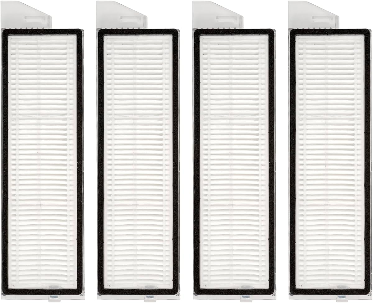(4 Pieces) S8 MaxV Ultra Replacement HEPA Filters Compatible With Roborock S8 Max Ultra/ S8 MaxV Ultra Robot Vacuum Cleaner, Replacement Parts