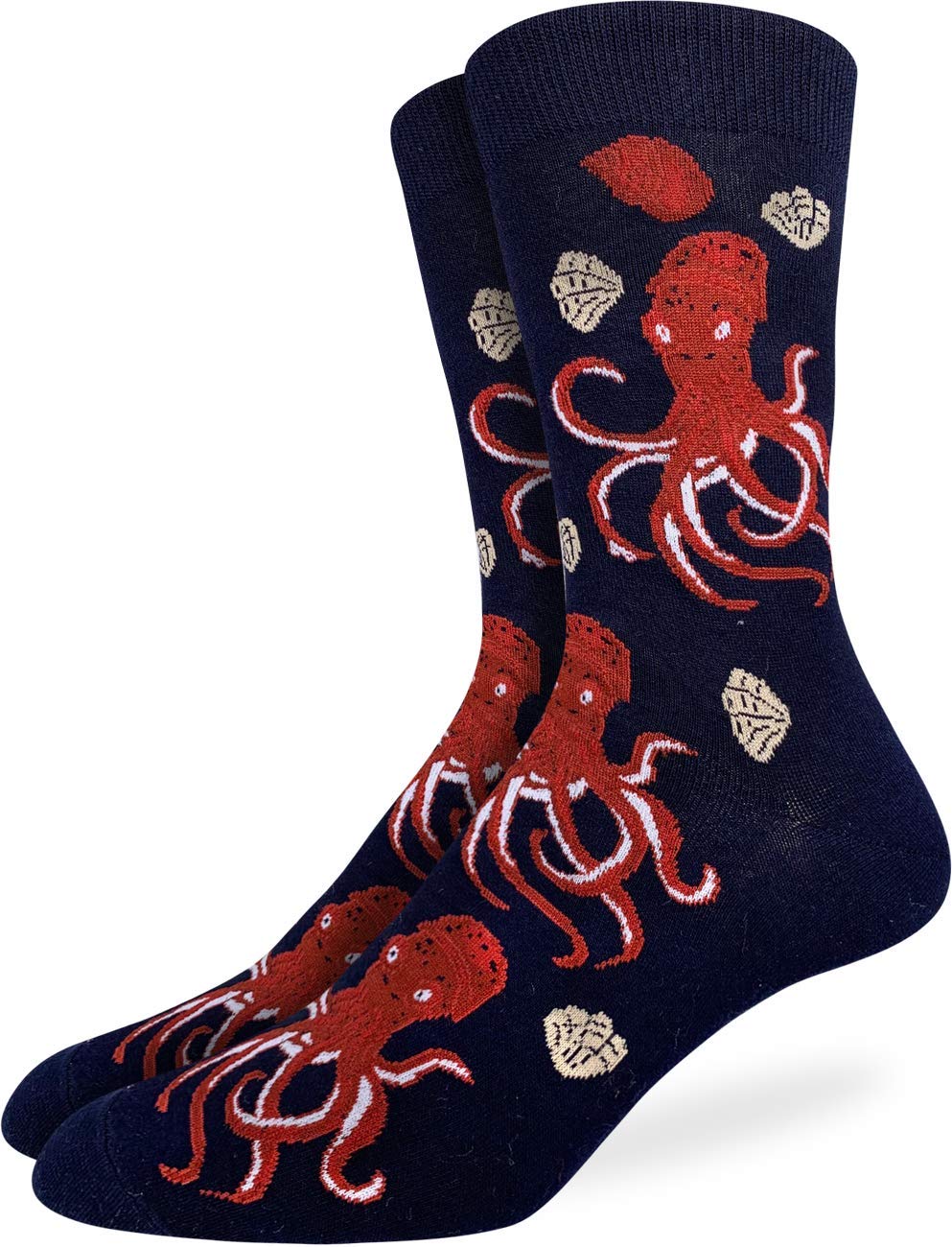 Good Luck Sock Men's Fish and Ocean Animal Socks, Adult
