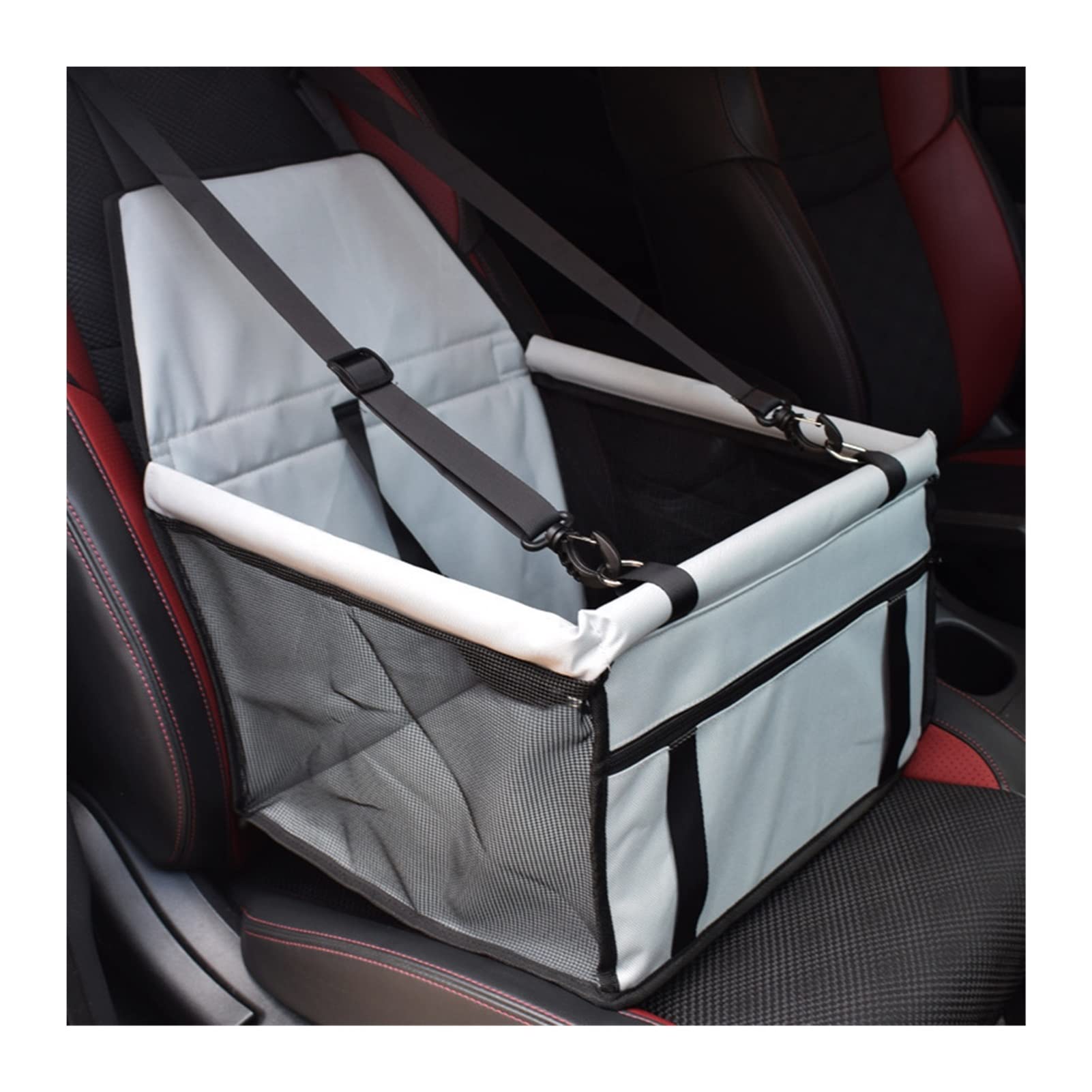 Koc dla psa Pet Carrier Dog Car Seat Cover Back Hamak Protector Transport Seat Bag Pokrowiec na siedzenie(C-Coffee dog)