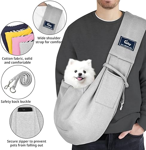 Miniatura 9 de Cuby Transportador para perros y gatos  Bolsa reversible para mascotas manos libres  Bolsa suave y diseño de bolsa  Adecuado para cachorros, perros