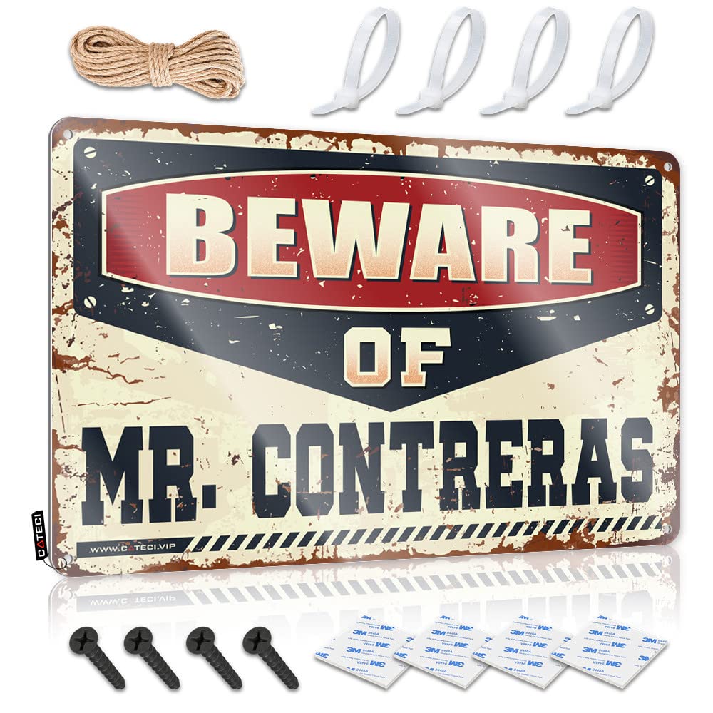Fzfn Colour Plaque Teenage Ready To Hang - Beware Of Mr. Contreras Soft Bath For Terrace(30X40cm)