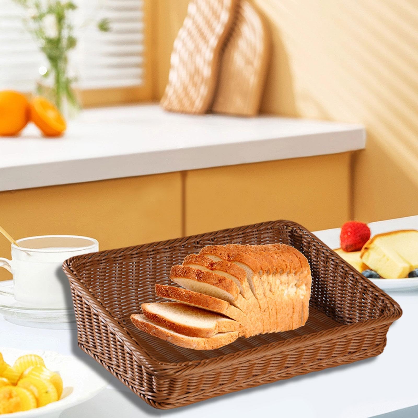 Cestino Portaoggetti, Cestino per, Vassoio Decorativo per Il Pane, Vassoio per Snack, Organizer da Banco, M