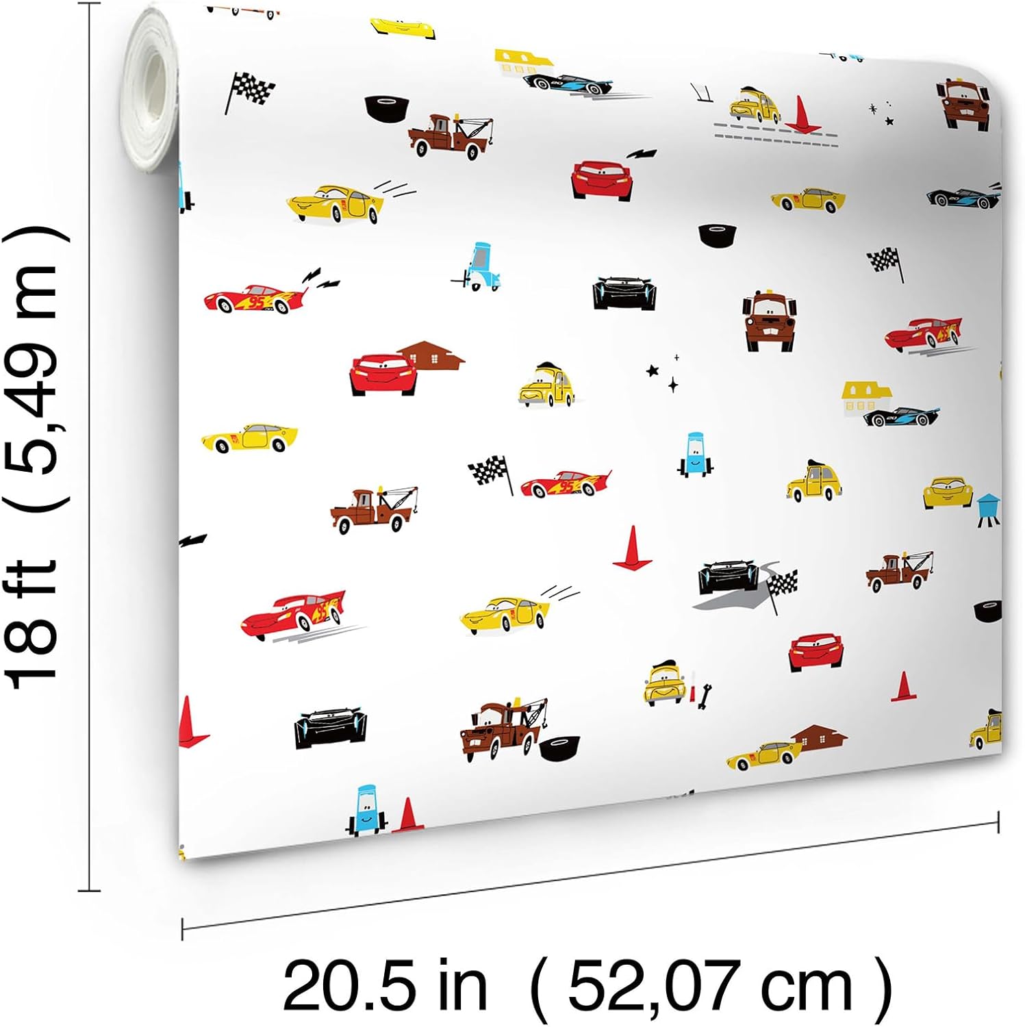 Disney & Pixar Cars Racing Peel and Stick Wallpaper by RoomMates, RMK12816PL
