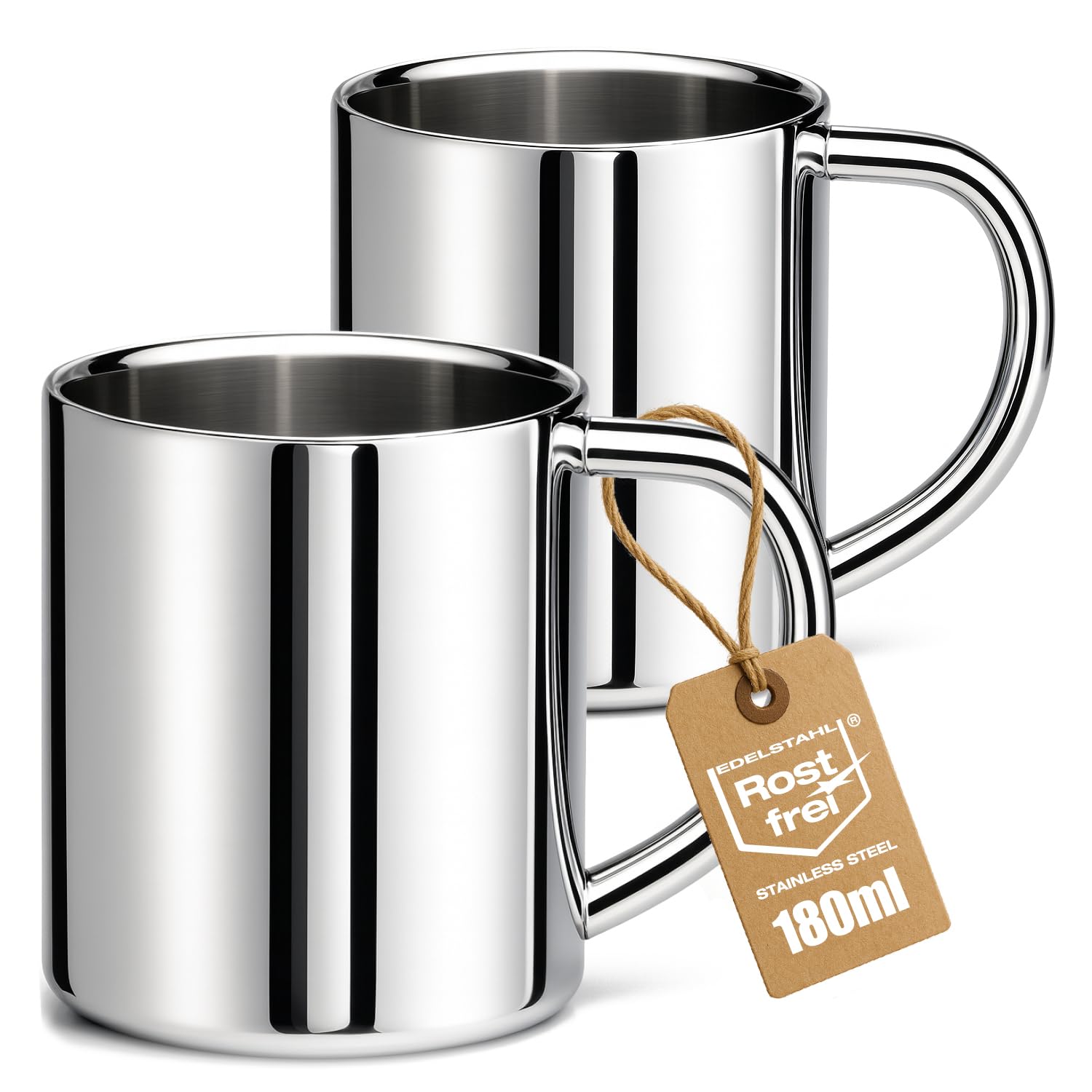 Tazas Térmicas Con Tapa De Acero Inoxidable, 220 Ml, Sin Capacidad