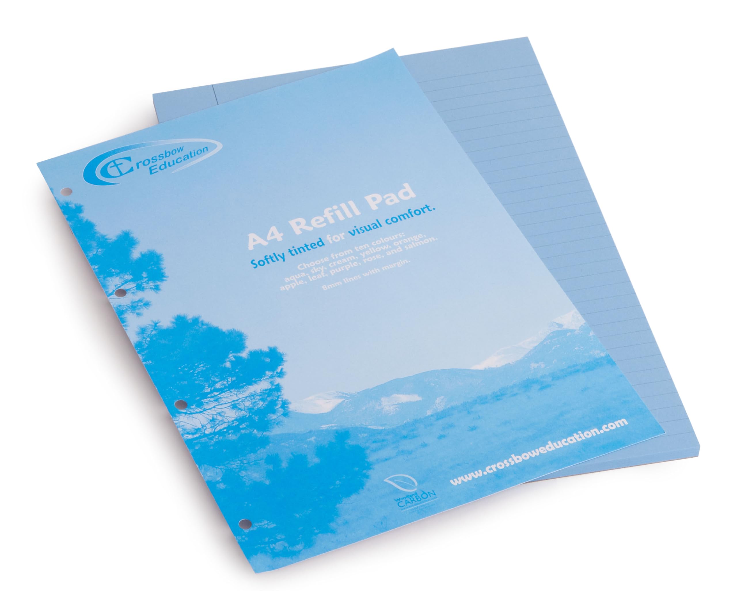 Tinted A4 Refill Pads by Crossbow Education - Dyslexia and Visual Stress Specialists (Sky Blue)