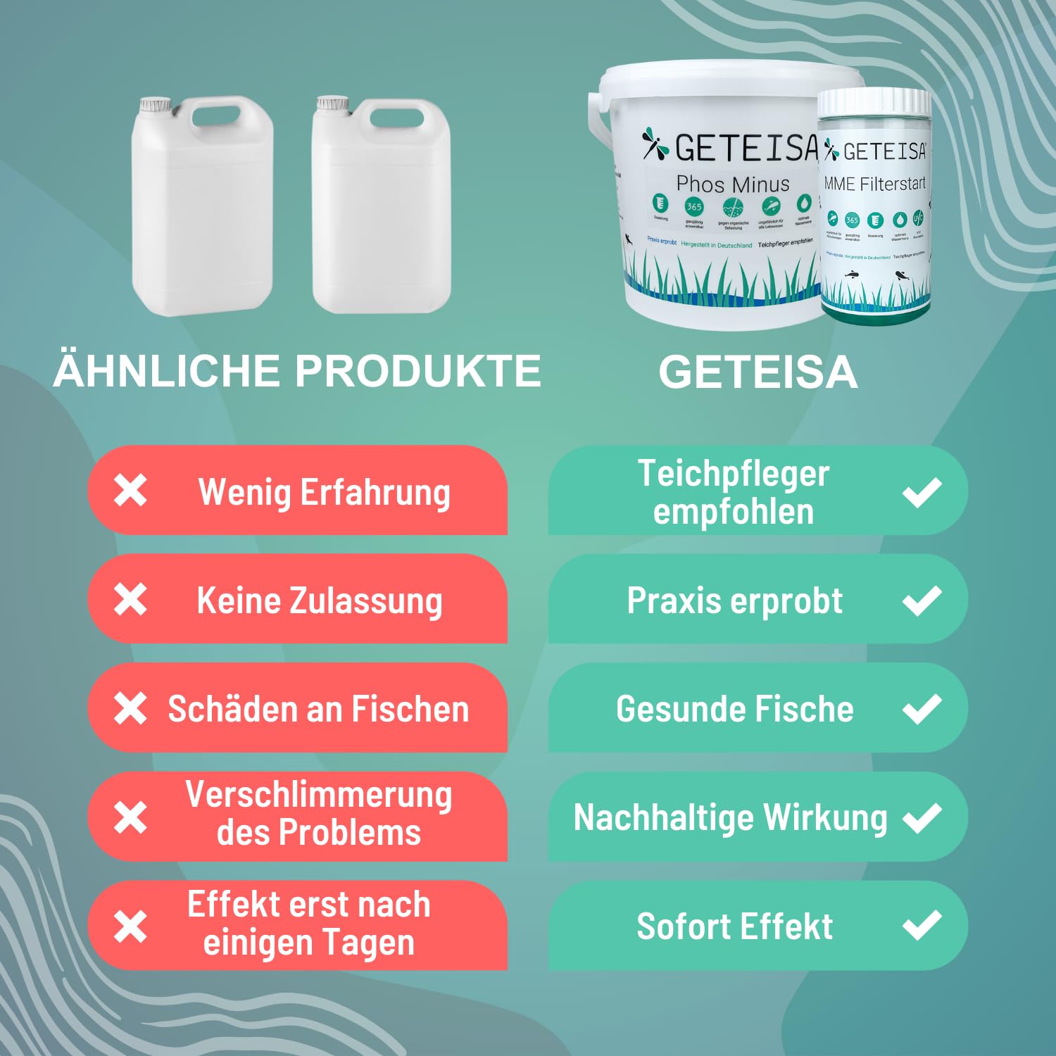 OXI Clean 5kg - Effektiver Algen- und Sedimententferner mit Sauerstofftechnologie, Fördert Teichklarheit, Sauerstoffregulierung, Made in Germany
