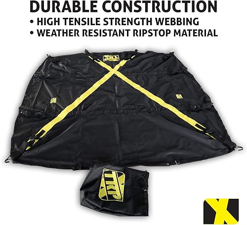 Miniatura 2 de The X-Cover by TRPx - Funda mediana para remolque y caja de camión, sistema integrado de lona negra resistente y amarre. Compatible con cama corta,