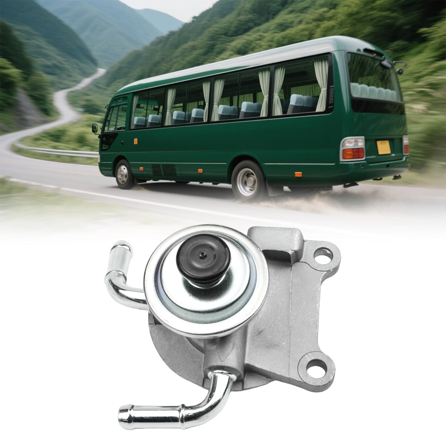 2338017430 Diesel Primer Pump 23380-17430 Fuel Filter Hand Priming Pump for Toyota Coaster HZB50/HZB56 15B-FTE 1HD-FT/1HZ Engines Replacement Fuel System Bleeder Tool