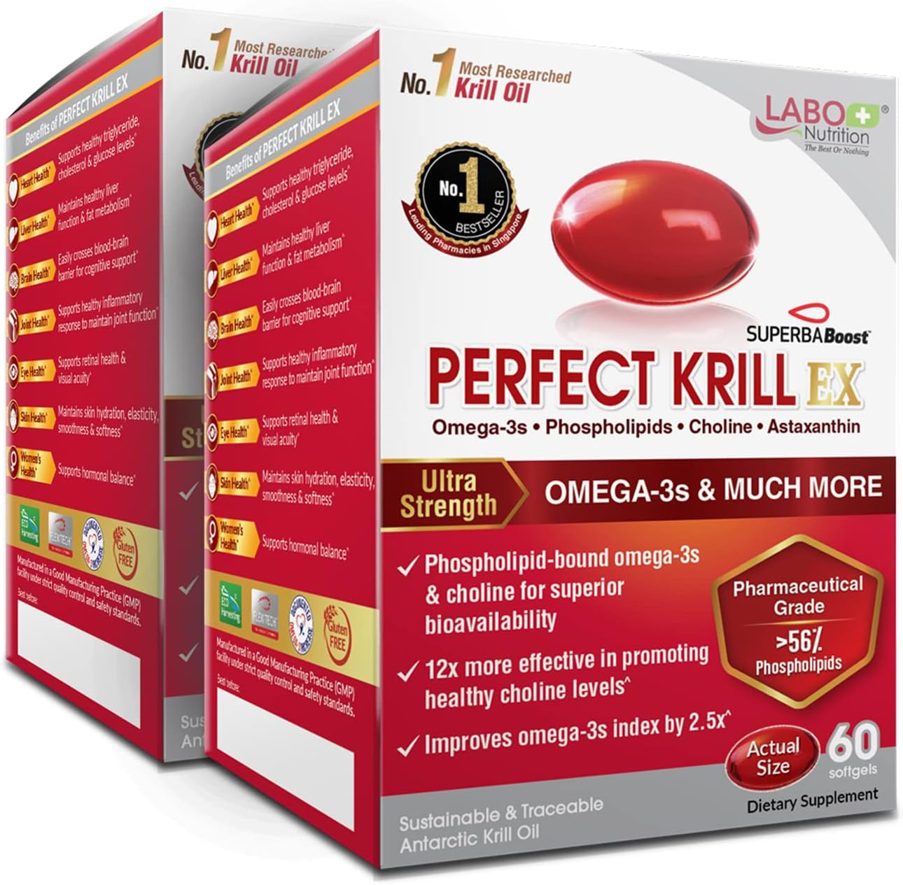 LABO Nutrition Perfect Krill EX, The Purest Ultra Strength Antarctic