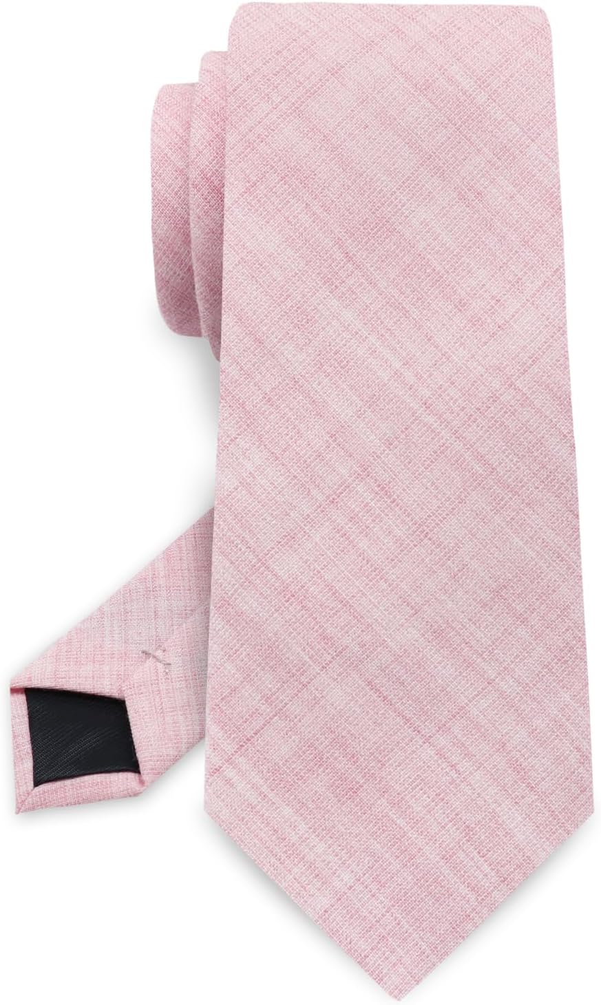 Cotton Ties for Men, Solid Color Mens Tie 2.56'' Skinny Men's Neckties for Business Weddings Prom Casual Daily