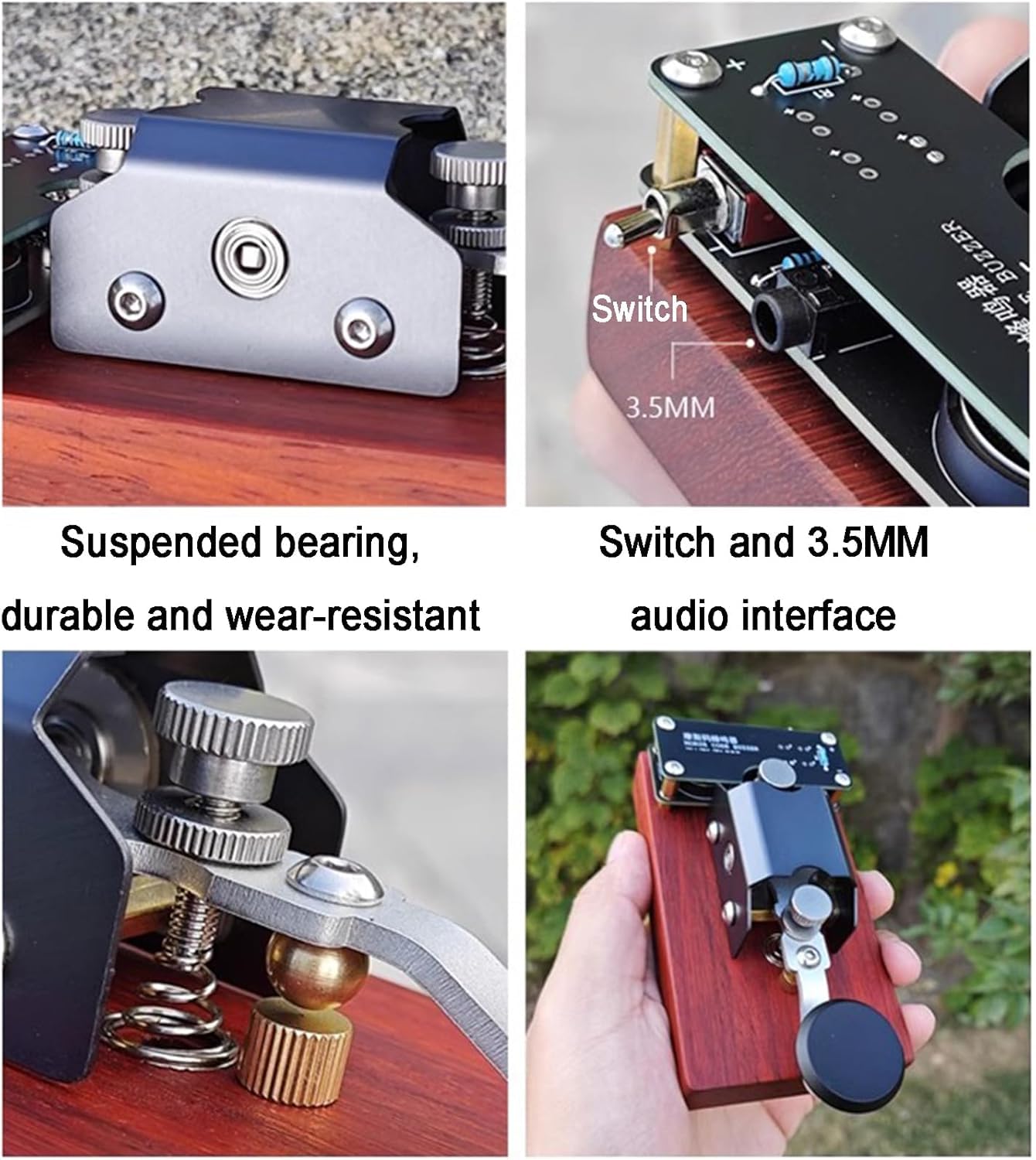 Morse Code Trainer z dźwiękiem i światłem, gniazdo 3,5 mm i brzęczyk, idealny dla początkujących i fizycznych nauczania komunikacji kodowej