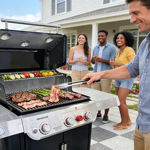 Miniatura 2 de 66802 Genesis II GS4 Rejillas de parrilla para Weber 3 quemadores Genesis 2 GS4 Piezas de parrilla de repuesto Weber Genesis IIII LX 300 SER II E310