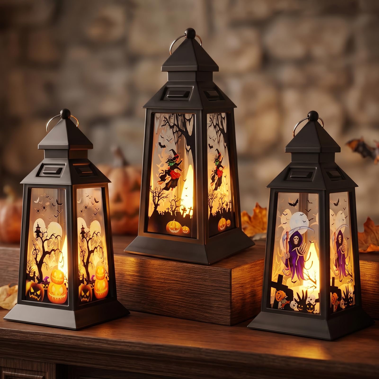 3 Piezas Halloween Laterne — Decoracion Halloweens Farolillos