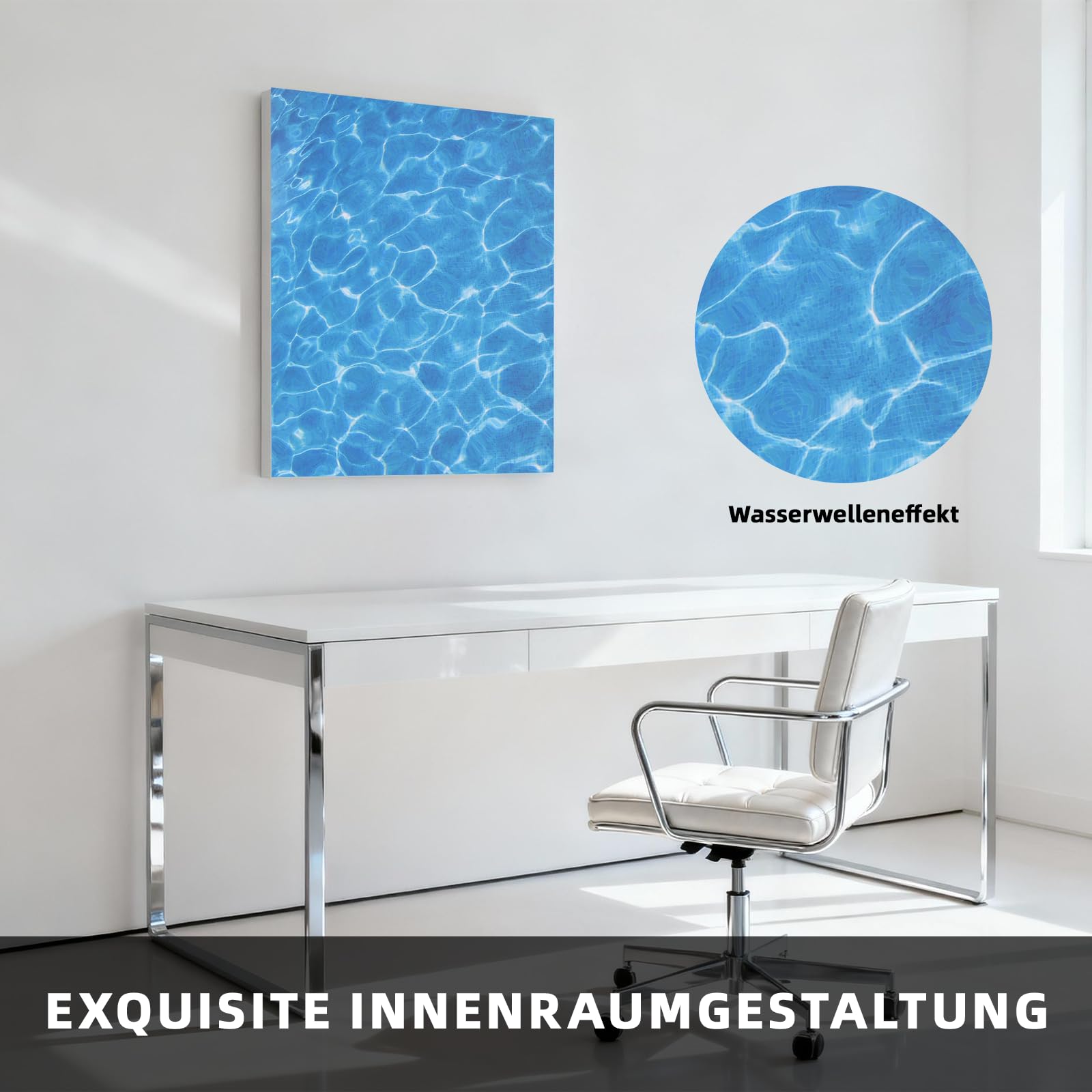 TNSLAND Set di 5 Fogli Adesivi Effetto Acqua – Carta Autoadesiva Blu Pacifico per Modellismo, Diorami, Paesaggi in Miniatura e Decorazioni Creative