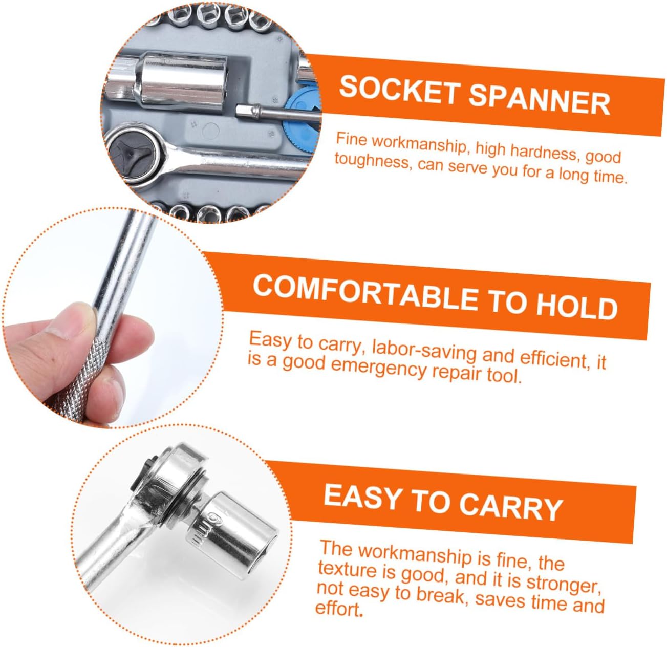 In-one Auto Repair Tool Ratcheting Wrench Stubby Ratchet Extendable Ratchet Socket Spanner Sae Metric Quality Carbon Steel Compact Portable