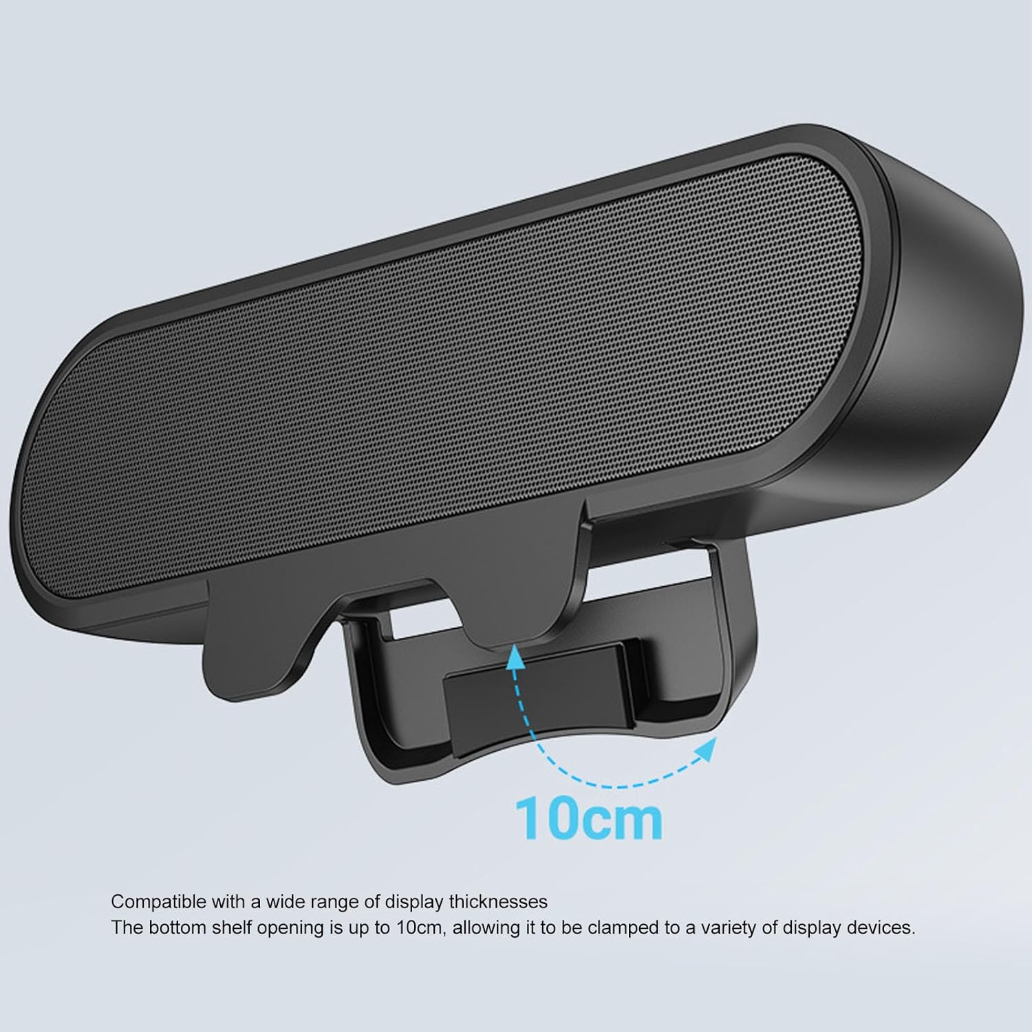 LICAEVEY USB Computer Speaker, HD Stereo Sound with Monitor Clip On Design & Volume Control, Plug and Play PC Speakers for Desktop, Laptop, Computer