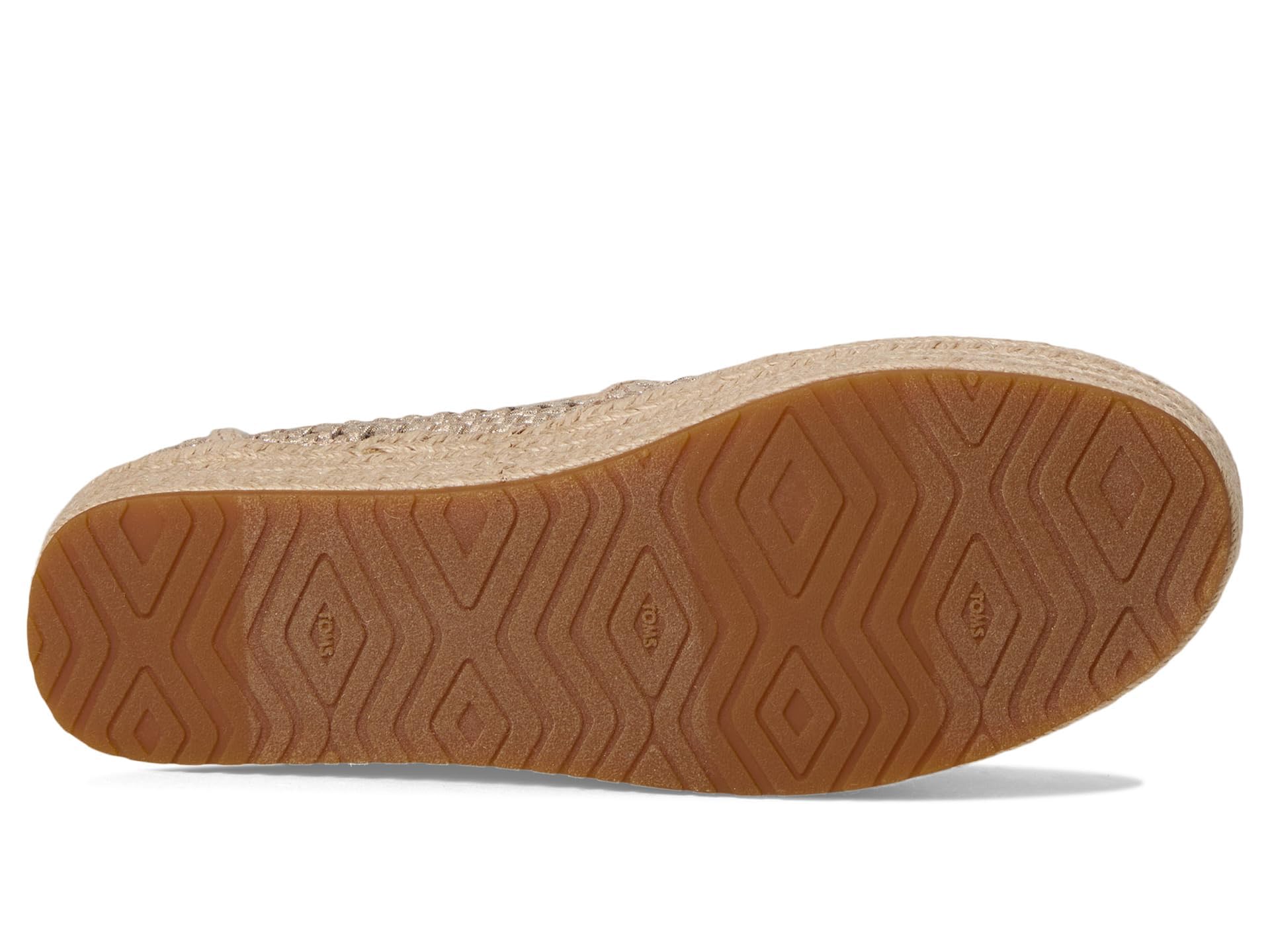 TOMS Damen Champagne Metallic Leather Basket WeaveSneaker