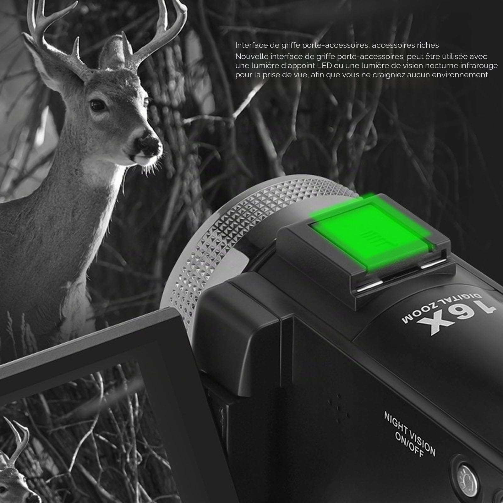Jectse Caméscope Vidéo HD Handycam, Enregistreur de Caméra Vlogging à Vision Nocturne 30MP 1080P, écran IPS de 3,0 Pouces, Caméscopes à Zoom 16X, Caméra avec Micro pour la Photographie