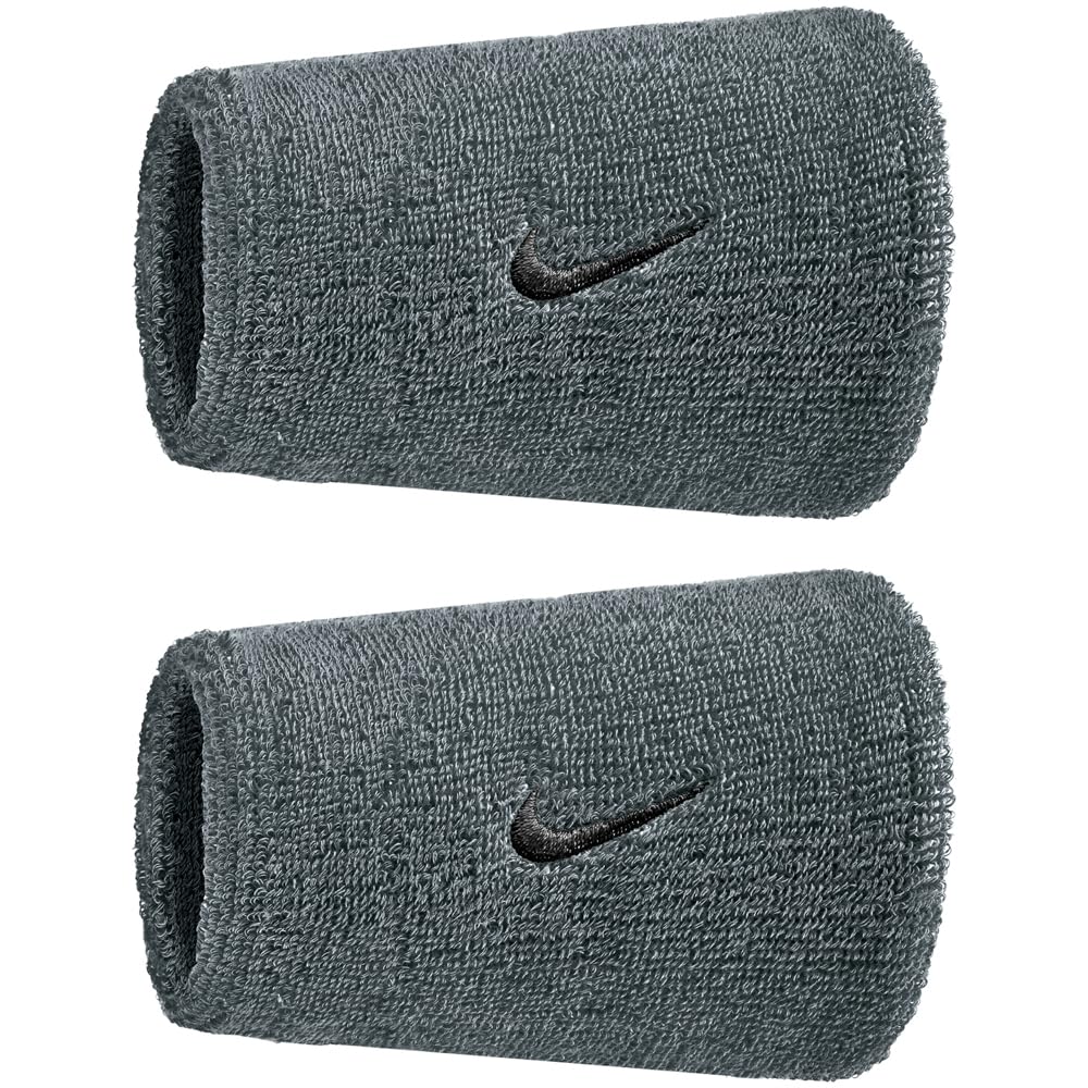 Nike Unisex Swoosh Classic Doublewide 2Pk Banda sudatoria Cool Grey/Black One Size