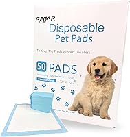 ReGar Puppy Training Pads 22x22 Inch 50 Count - Super Absorbent Leak-Proof Dog Pee Pads for Puppies, Seniors & Travel