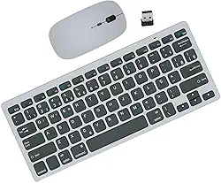 KIT Teclado e Mouse Sem Fio Bluetooth para Tablet Macbook iPad iMac Notebook PC, Premium Silencioso Minimalista Portátil ABNT2 (Grafite)