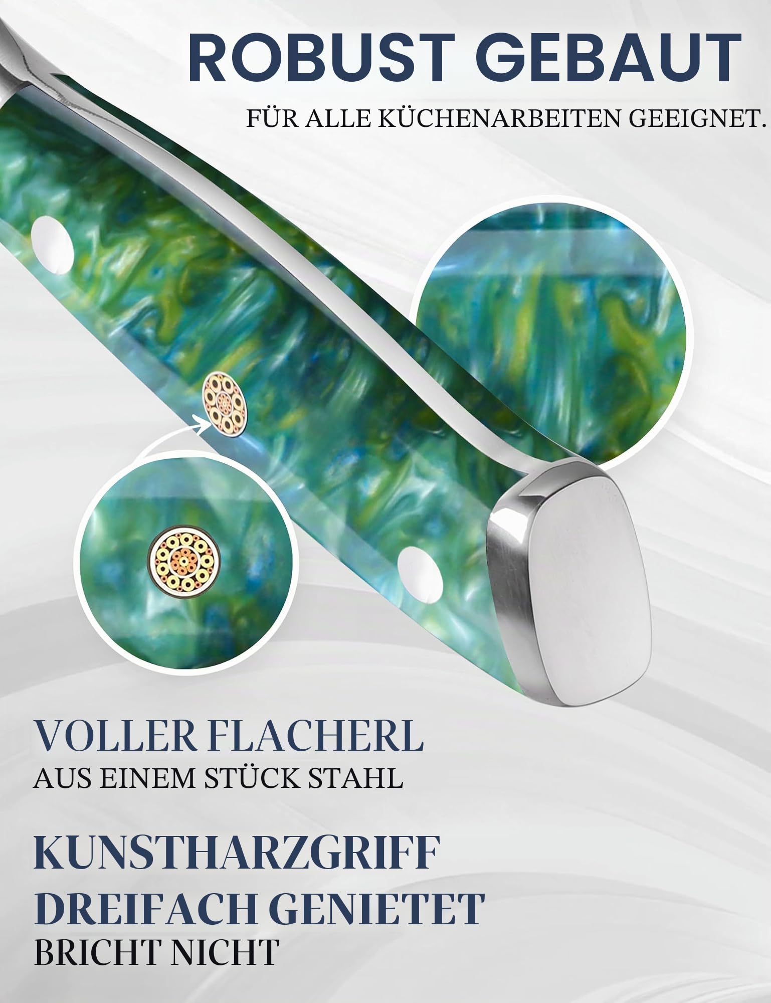 WILDMOK Steakmesser, 13cm nicht gezahnt, Steakmesser-Set mit 4 Stück, Steakmesser aus japanischem Damaststahl VG10, Premium-Steakmesser-Set mit Geschenkbox