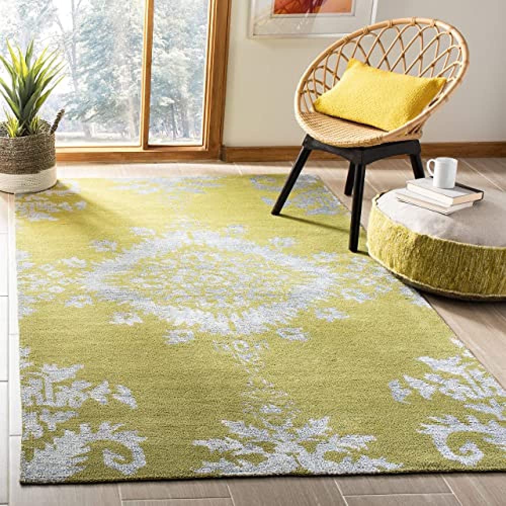 【Vintage】Hand Knit Rug 170×100 Amazon.com: S & L Homes Wool Cotton Hand Woven Chunky Knit