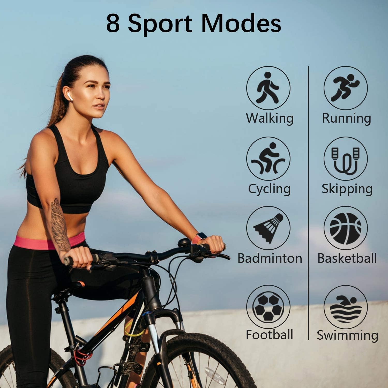 Tipmant Smartwatch, Smartwatch Donna Impermeabil IP68, Orologio Smartwatch Donna con Contapassi SpO2 Sonno Cardiofrequenzimetro da Polso, Orologio Fitness Donna Smart Watch Donna per Android iOS Tipmant Smartwatch, Smartwatch Donna Impermeabil IP68, Orologio Smartwatch Donna con Contapassi SpO2 Sonno Cardiofrequenzimetro da Polso, Orologio Fitness Donna Smart Watch Donna per Android iOS