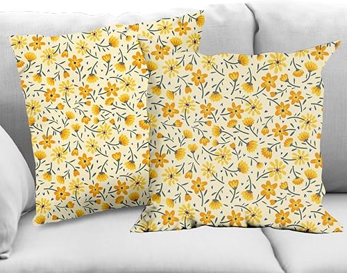 2 Pack Vintage Throw Pillow Covers, 18x18 Pillow Cover, Decorative Throw Pillows for Couch, Sofa,Cushion Sofa, Chair, Home, Bedroom, Office, Car