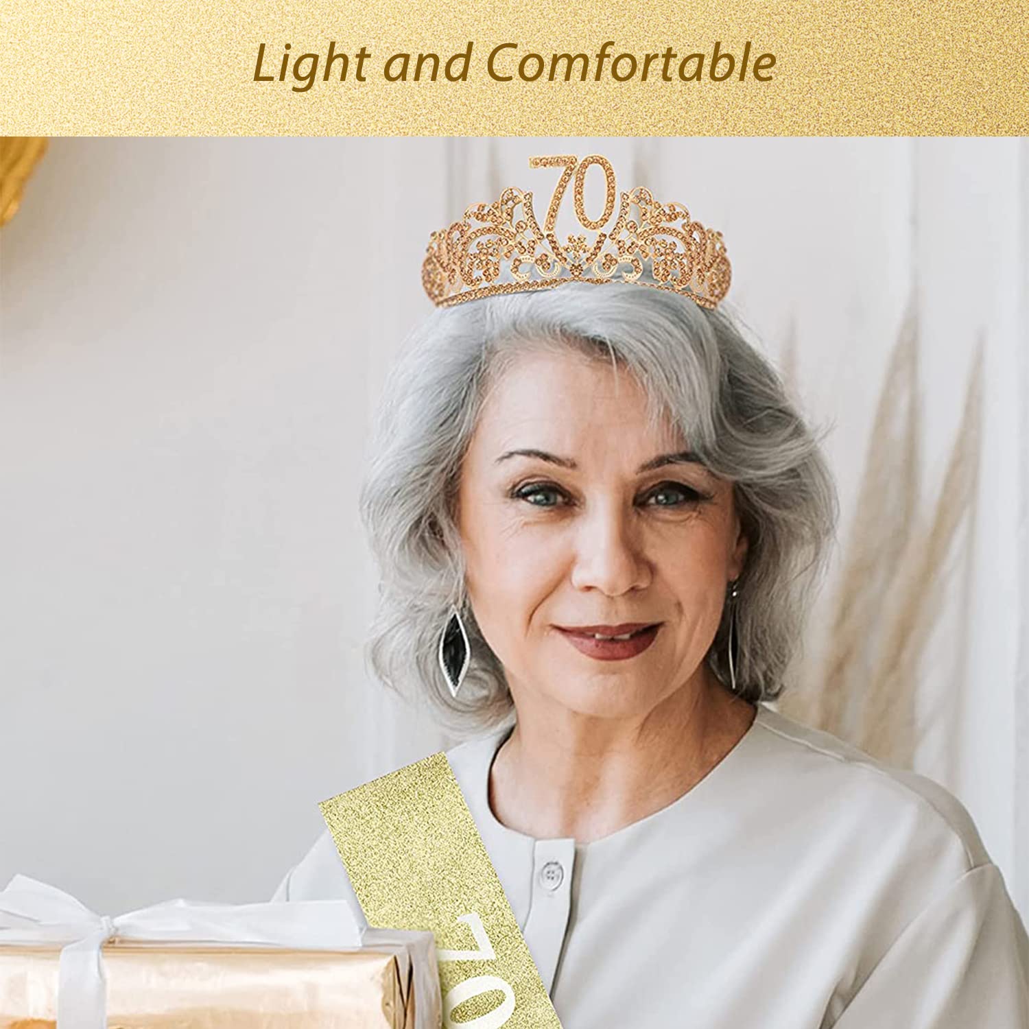 Amazon.com: 70th Birthday Sash and Tiara for Women 
