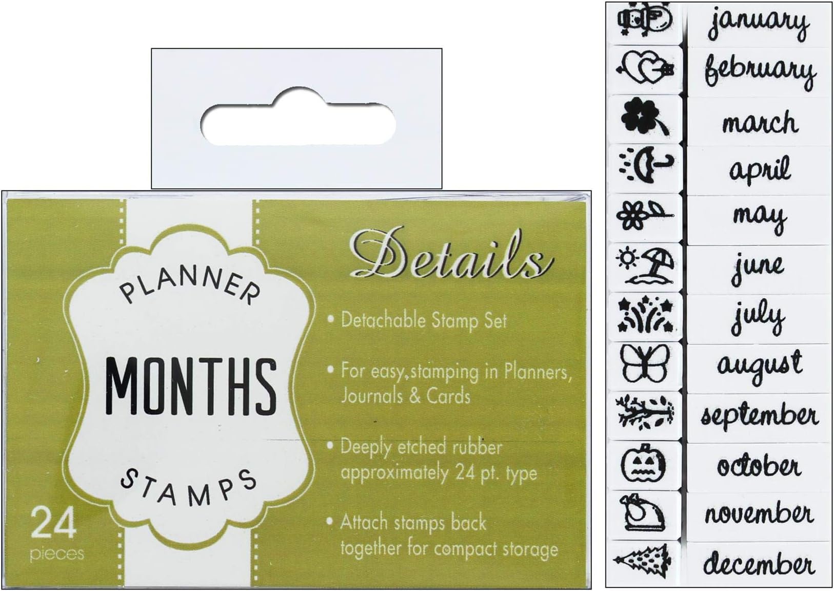 Contact USA CU-07991 Months Planner Stamp Set