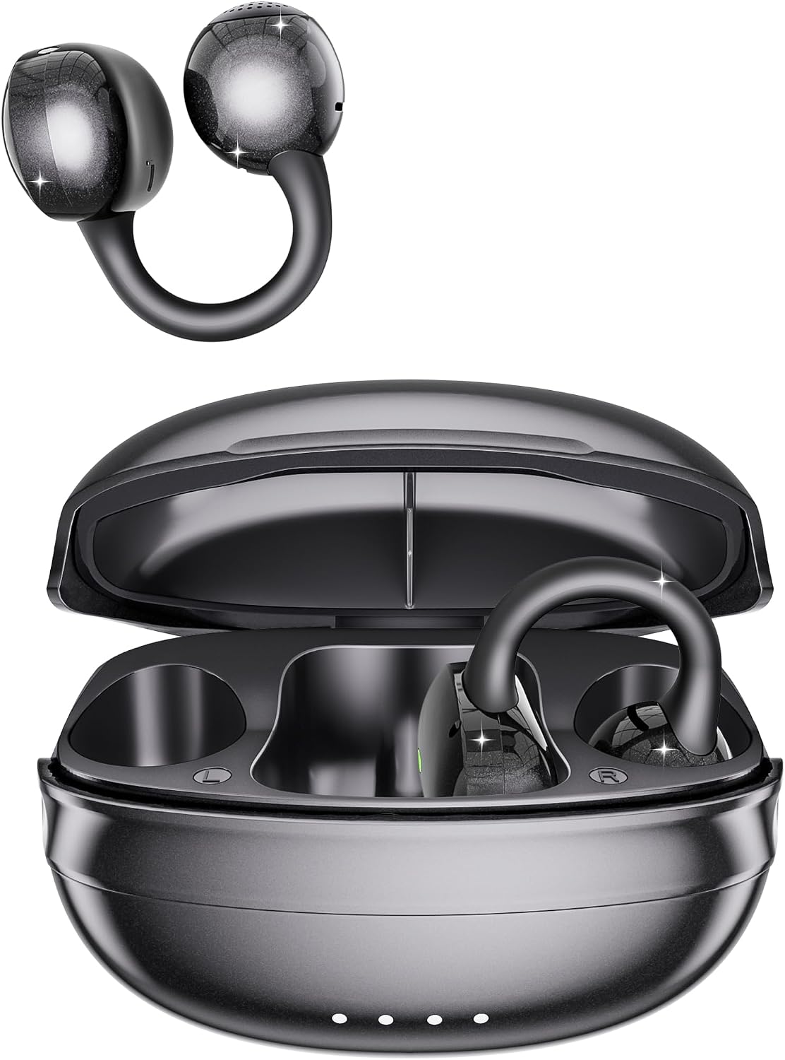 Open Ear Earbuds, Clip-On Earbuds Wireless Bluetooth, Ear Clip Bluetooth Headphones, Lightweight Comfort, Ergonomic Secure Fit for Small Ears, Ultra Open Audio, Waterproof, 40H Playtime