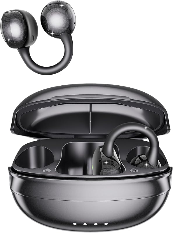 inscamera Open Ear Earbuds, Clip On Headphones Wireless Earbuds for Running