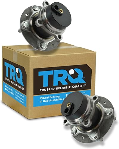 Miniatura 399 de TRQ - Juego de conjunto de rodamiento y cubo de rueda delantera (2 piezas)