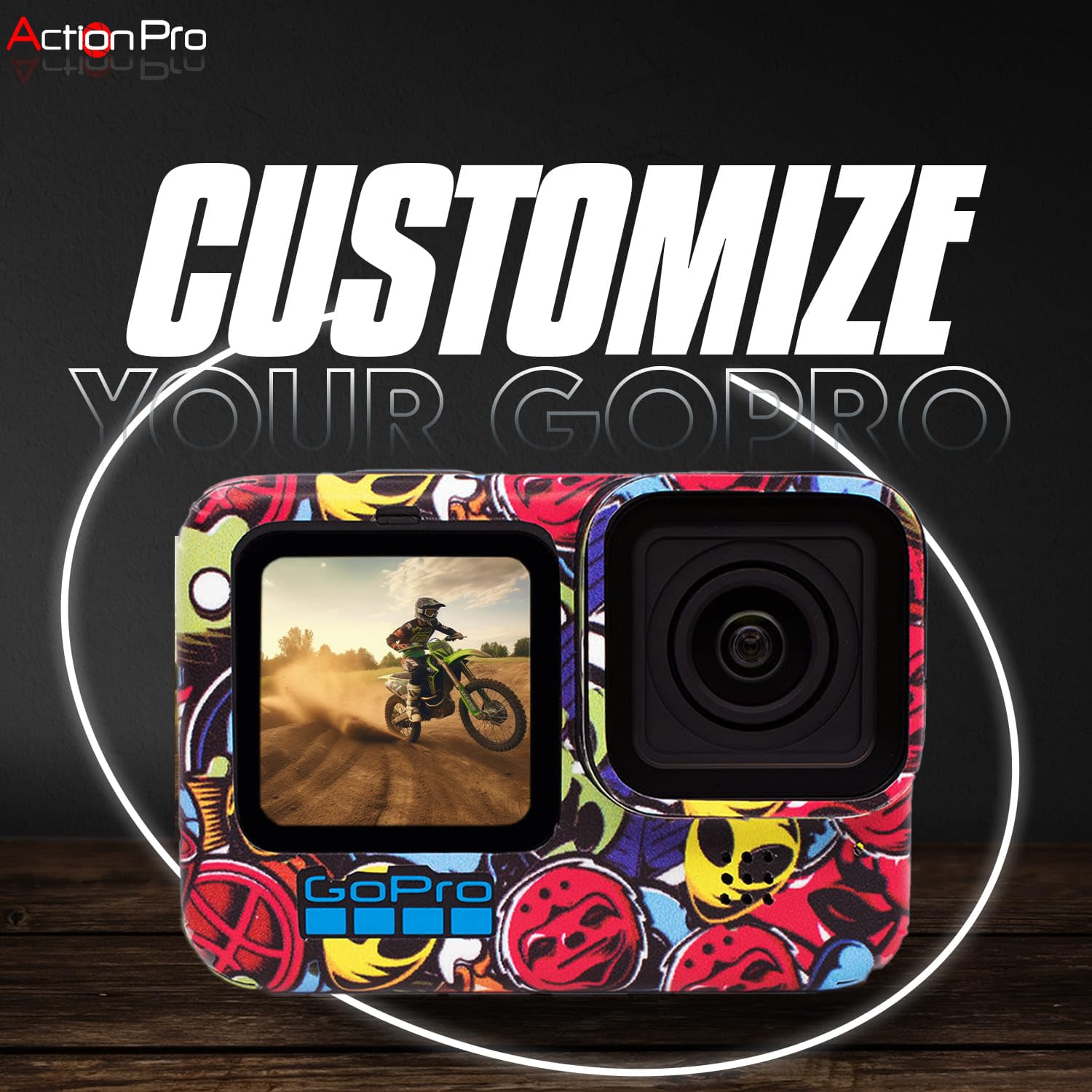 Action Pro Camera Skin Compatible with GoPro-9/10/11/12/13 Action Camera 3